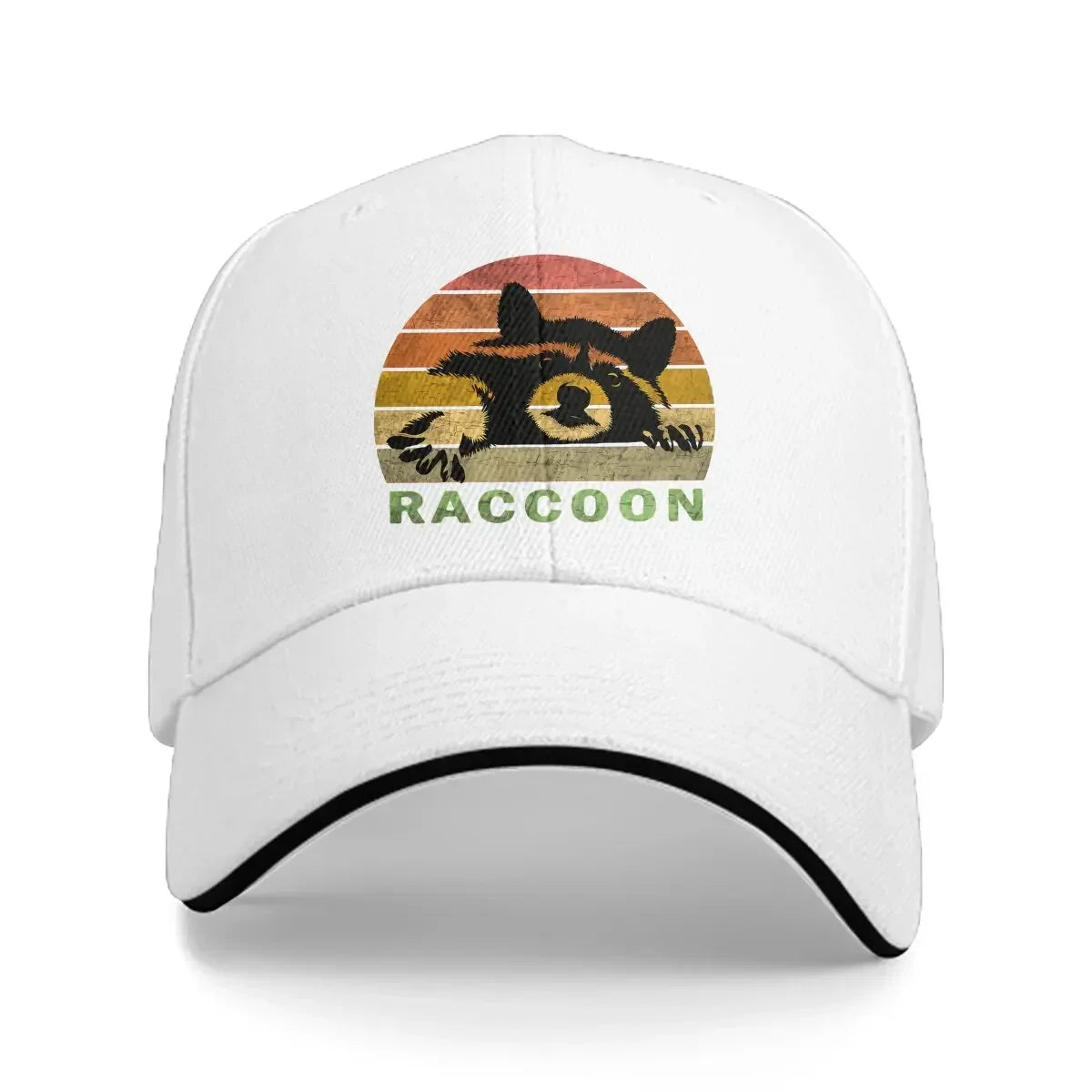 Pure Color Dad Hats Retro Raccoon Men's Hat Sun Visor Baseball